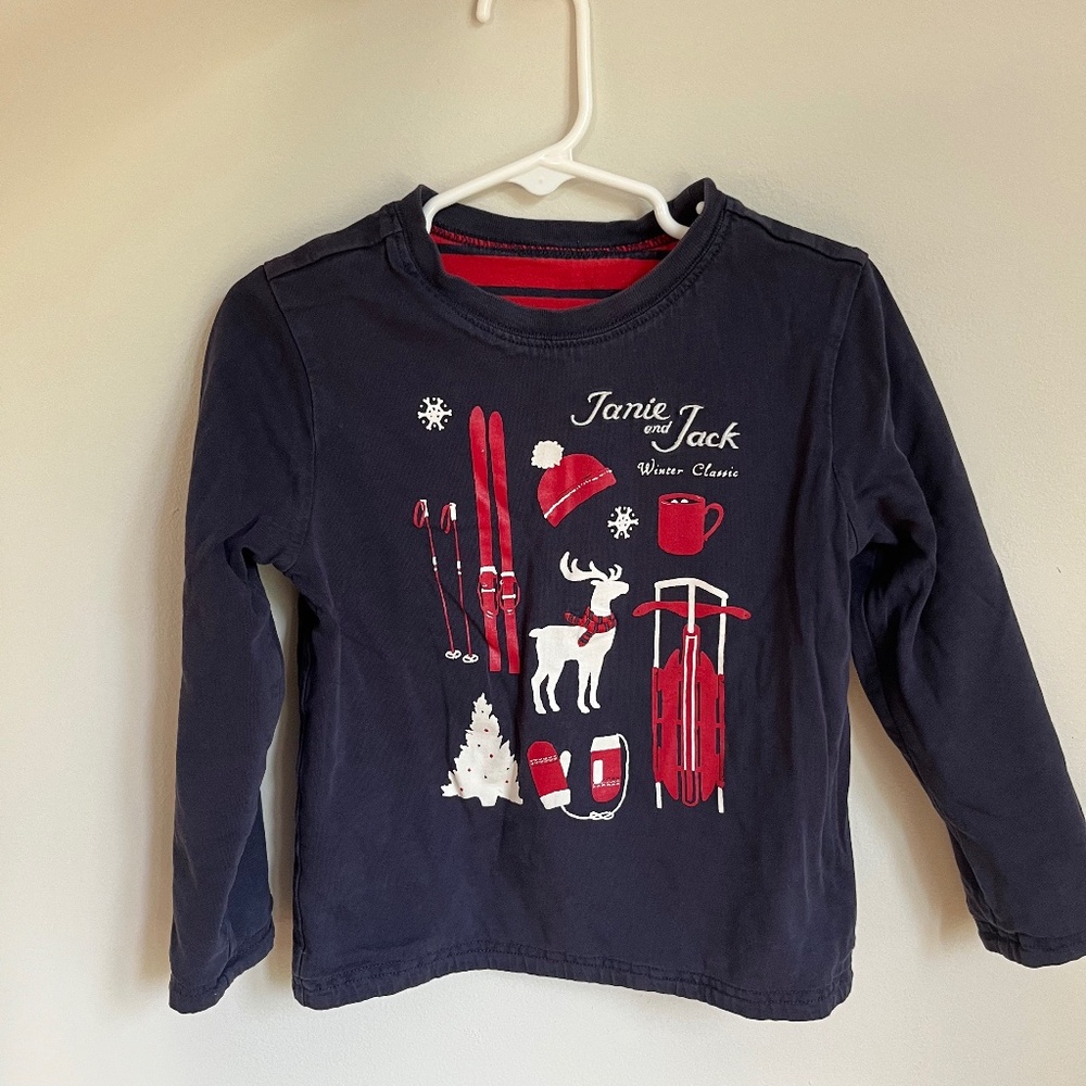 Janie and Jack toddler boy reversible cotton t-shirt